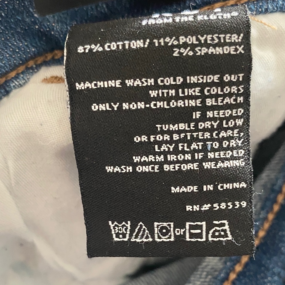 Kut from the Kloth Women's Medium Blue Straight-Leg Jeans 6L - Picture 6 of 6